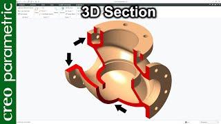 3D section | Zone section for the part & drawing in creo parametric