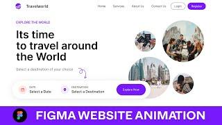 Website Animation in Figma: Master Smart Animate, Component, and Variant by Animation a web Page.