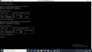 Table creation,View,Sequence,Indexing in Mysql Ass1COMP