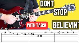 Don’t Stop Believin Guitar Solo Lesson | Journey Guitar Solo Tutorial With Tabs