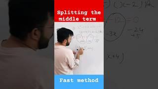 splitting the middle term, iit jee math class, fast method, #iitjee2025 #maths #jee #pw #shorts #iit