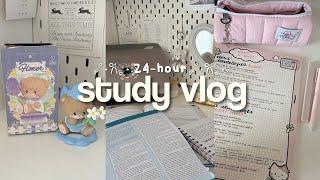 24-hour productive study vlog ️ studying, productive life, blind box...