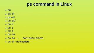 ps command in Linux