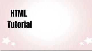 HTML Tutorial for beginners