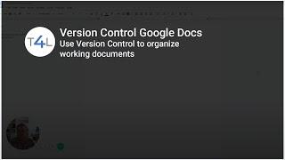 Version Control in Google Docs