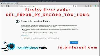 Firefox Error code: SSL_ERROR_RX_RECORD_TOO_LONG