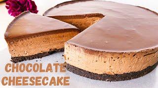 • CHOCOLATE CHEESECAKE • (no bake no gelatin)