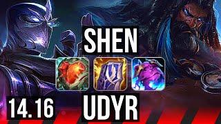 SHEN vs UDYR (TOP) | Rank 5 Shen, 8/2/15, Dominating | EUW Challenger | 14.16