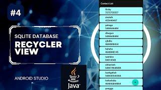 RecyclerView With SQLite Database In Android Studio | RecyclerView SQLite Android Studio | Java | #4