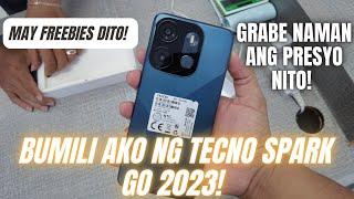 BUMILI AKO NG TECNO SPARK GO 2023 - GRABE MAGUGULAT KAYO SA PRICE NITO! | MAY PA FREEBIES PA |