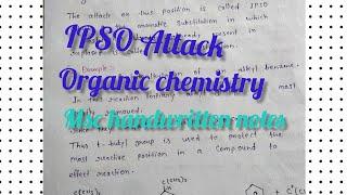 IPSO Attack Organic chemistry Msc / BSc important topic