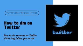 How to dm on Twitter (Phone) 2021 |Tutorial to send a Private Message to someone on Twitter!!!