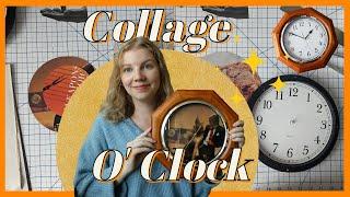 Collage O' Clock?!? | Collage on a Clock,  Collage Art Home Decor