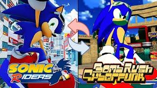 Sonic Riders and Bomb Rush Cyberfunk Swap Stages?!
