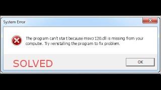 msvcp120.dll Missing File Error | How to Fix it? | Hindi