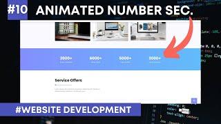Website Development in Hindi #10: Creating our Animated Number Section using HTML CSS only