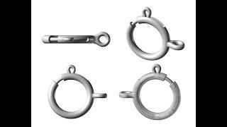 SPRING RING CLASPS ll Types of Clasps Use in Jewelry ll Rhino Tutorial Clasps ll spring ring lock ll