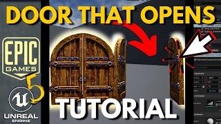Unreal Engine 5 Tutorial: How to make a Door that opens! #ue5 #unrealenginetutorial