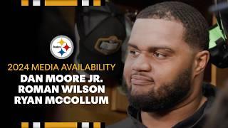 Dan Moore Jr., Roman Wilson, Ryan McCollum Media Availability (Oct. 16) | Pittsburgh Steelers