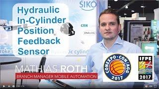 SIKO Hydraulic in-cylinder position feedback Sensor SGH10 explained at IFPE / CONEXPO 2017: