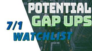 Day trading watchlist for 7/1/20