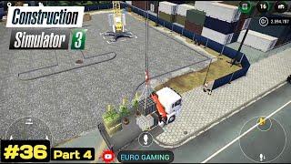 Crane Work | Job: Modern Parking Lot | Construction Simulator 3 #36 Part 4 #construction #cs3