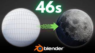 Create the Moon in 46 Seconds in Blender!