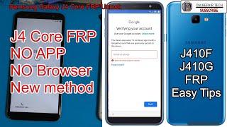 Samsung Galaxy J4 Core FRP BYPASS 2020 | J4 Core (J410F/G) FRP Google Account  NO App | NO PC NEW