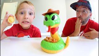 Father & Son PLAY RATTLESNAKE JAKE! (He Bites!!)