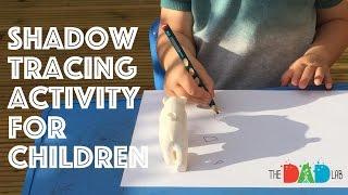 Preschool kids activities: Shadow tracing