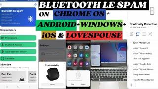 Bluetooth LE Spam | How to Spoof from Android to Chrome OS & Android & iOS + windows & Lovespouse |