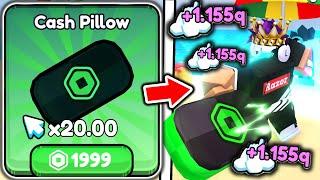 I Bought SUPER OP CASH PILLOW and Became BEST PLAYER in Roblox Pillow Fighting Simulator..