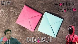 How to make Ddakji Paper Flipping Card Game | Squid Game | Origami DIY