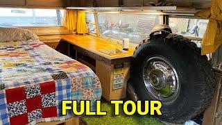 Full Tour of my Vintage Truck Bed Camper Setup.