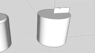 SketchUp - Follow Me tool makes cylinders with rounded and chamferd edges