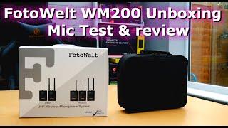 Fotowelt wm-200 Unboxing, Mic Test & review | £200 Lavalier Mic Kit