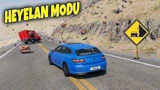 HEYELAN MODU // ARABALAR PERT // ÇILGIN DENEY // BeamNG.drive // HARD Crash