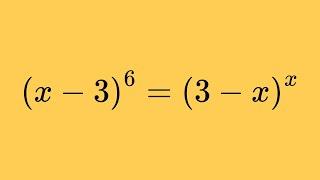 Solving An Interesting Exponential Equation