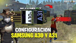 CONFIGURACIÓN PERFECTA +HUD +DPI PARA SAMSUNG A30, A31 FREE FIRE NUEVA ACTUALIZACIÓN 2024