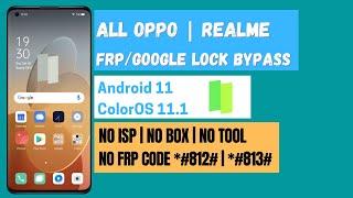 All OPPO/REALME ColorOS 11.1 - Android 11 FRP/Google Lock Bypass - *#813# FRP CODE NOT WORKING !!