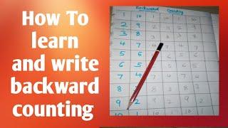 How to learn and write backward counting