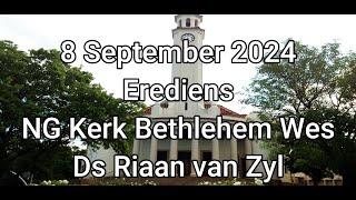 8 September 2024   Erediens