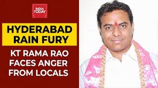 Hyderabad Monsoon Mayhem: Telangana Minister KT Rama Rao Faces Anger From Locals | Breaking News