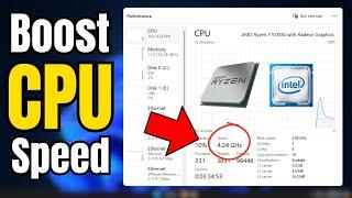 Boost CPU or ProcessorSPEED in Windows 10/11 for GAMING & Performance (2024)