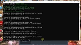 php artisan --version || Could not open input file: artisan || artisan || php version