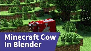 Cow Animation in Blender- Minecraft