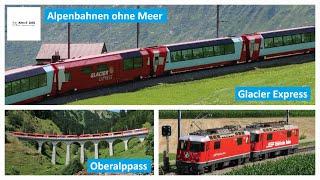 Oberalppass Glacier Express - Zugverkehr bei Chur | Alex E | Alpenbahnen ohne Meer Roadtrip Teil V