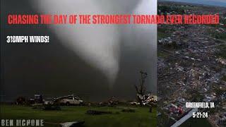 The Day of the Strongest Tornado Ever Recorded - EXTREME Close-Range Storm Chasing - Greenfield, IA