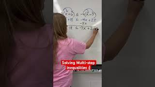 Solving multi-step inequalities! #algebra1 #algebra #math #mathematics #algebra1 #iteachalgebra