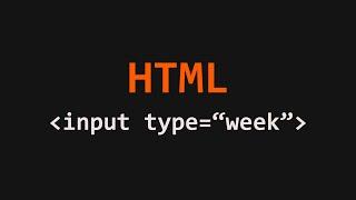 Input a Display a Week Control HTML Example